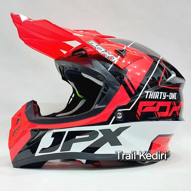 Jpx Cross X31 Fox 1 Orange Glossy Helm Trail Google 3