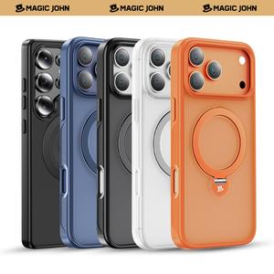 MAGIC JOHN マジックジョン スマホケース  Apple iPhone用 MagSafe対応 360°回転スタンド付き