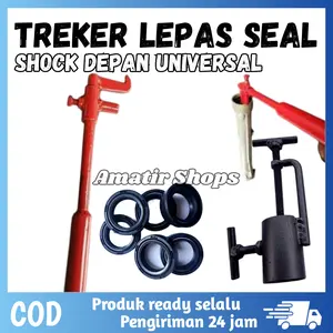 Alat Lepas Seal Shockbreaker Depan Motor / Oil Seal dan treker alat buka klip shock sok depan bonus seal