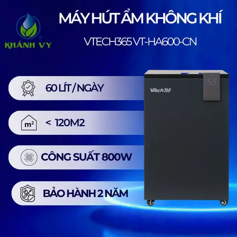 Máy hút ẩm gia đình VTECH365 VT-HA600-CN 60L/ngày