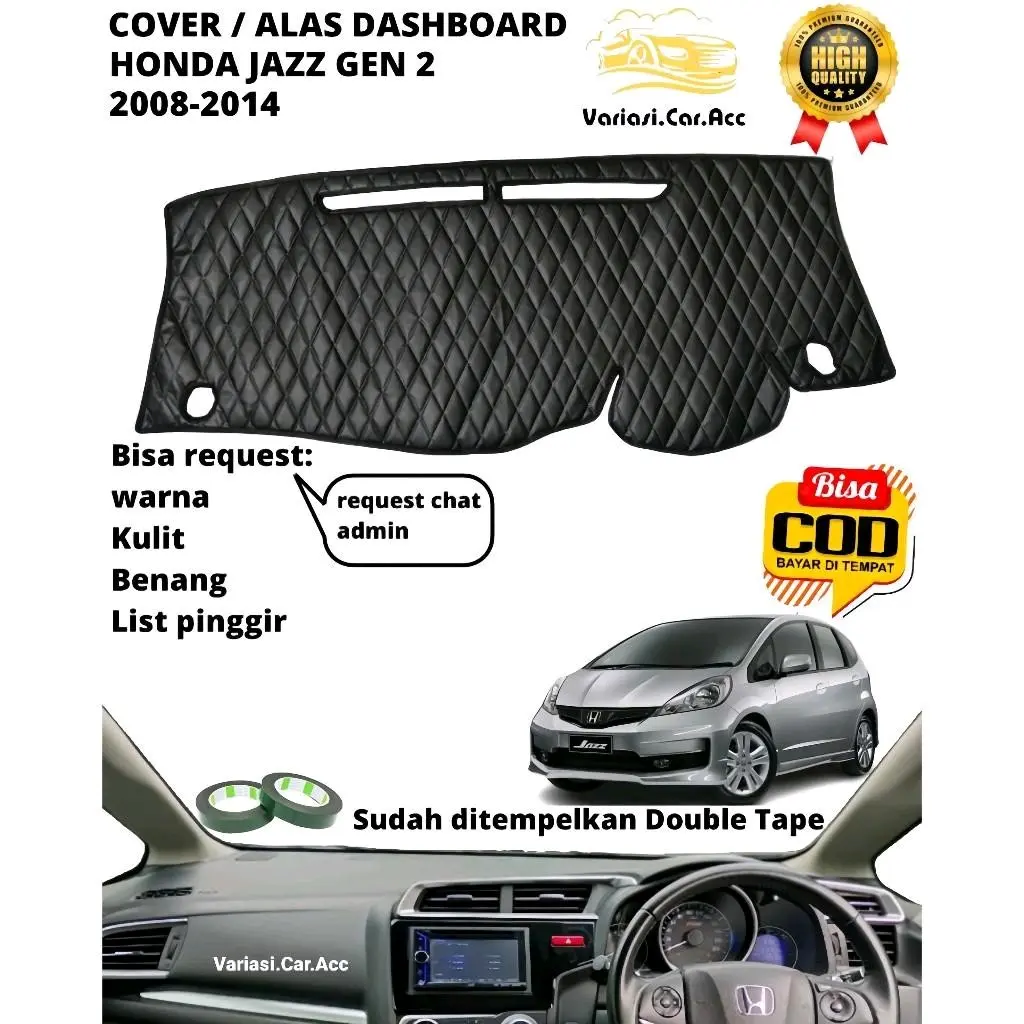 Karpet Dashboard Mobil Honda Jazz 2008-2014 Bahan Kulit Sintetis