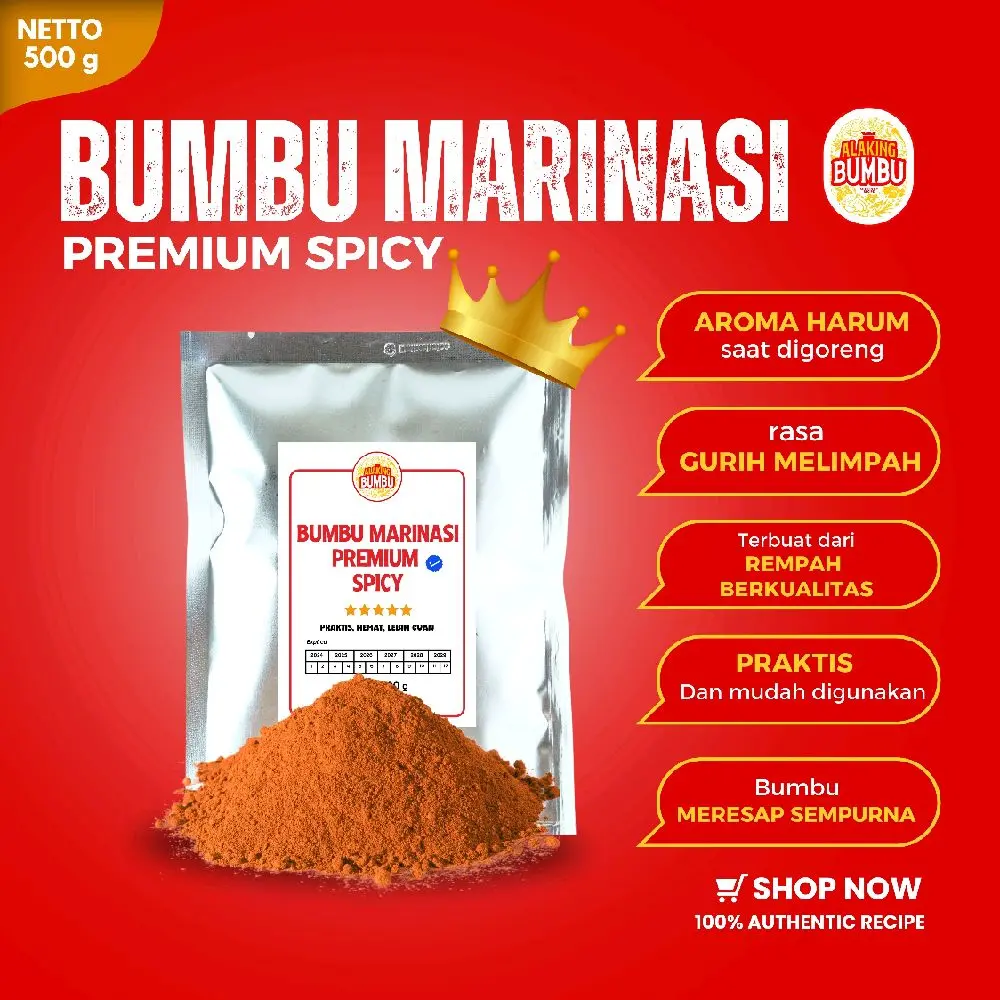 ALAKING BUMBU BUMBU MARINASI SPICY PREMIUM /BUMBU AYAM CRISPY  Kuah