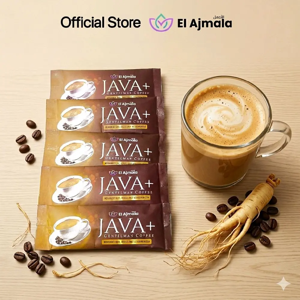 5 Sachet Kopi Robusta Java Plus Krimer Ginseng Coffee Susu Gula