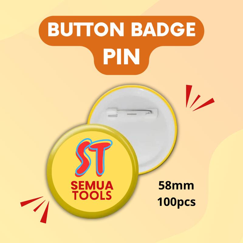 Button Badge Pin back 58mm 100pcs Normal Pin Safety Pin Badg - TikTok ...