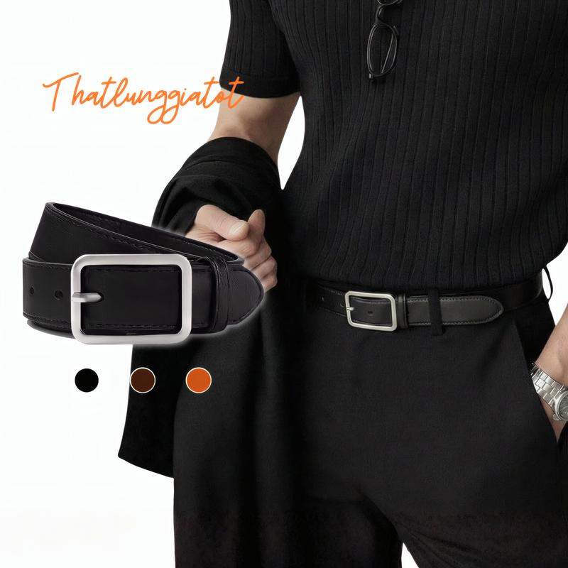  Thắt Lưng nam nữ bản nhỏ mặt chữ nhật dây nịt học sinh đơn giản cho nam nữ bản 2.8cm TL034 - Thắt Lưng Giá Tốt 