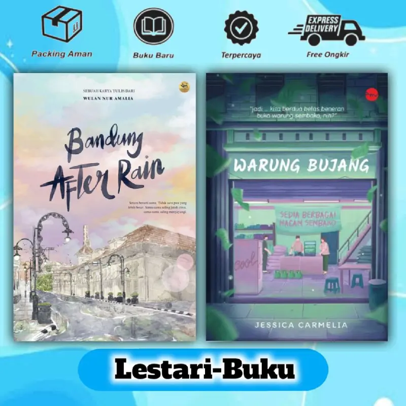 Paket Novel Bandung After Rain + Warung Bujang Bookpaper Kuning 0