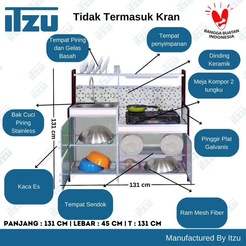 Rak Cuci Piring / Wastafel + Meja Kompor Serbaguna 1