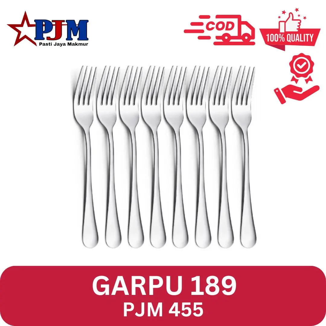 GARPU 189/Garpu Makan Tebal Stainless 21gr/Garpu Polos 1lusin 12Pcs/PJM455 Steel