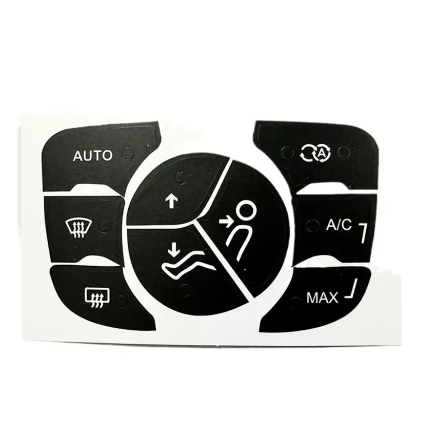 1PC PVC AC Button Repair Decals Stickers Of Car Button Repair Sticker Matte For 2014-2018 Citroen C4L