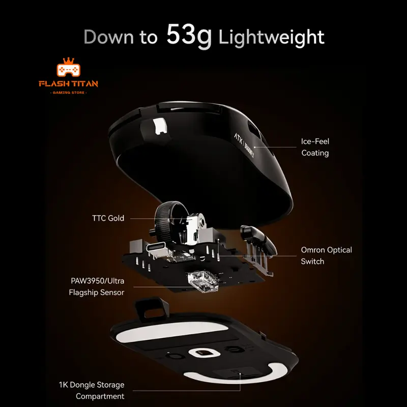 Chuột máy tính không dây ATK A9 Dragonfly - 3 mode kết nối - Có app tùy chỉnh - Sensor max PAW3395 | BigBuy360 - bigbuy360.vn Chuột máy tính không dây ATK A9 Dragonfly - 3 mode kết nối - Có app tùy chỉnh - Sensor max PAW3395 | BigBuy360 - bigbuy360.vn