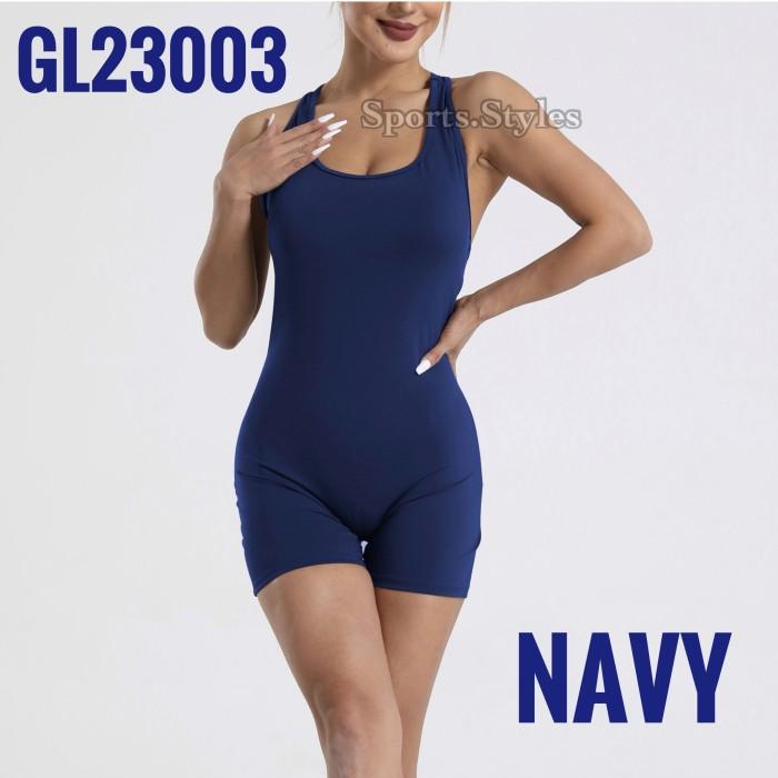 sportsstyles Jumpsuit wanita GL23003 olahraga gym fitnes - Navy, S 0