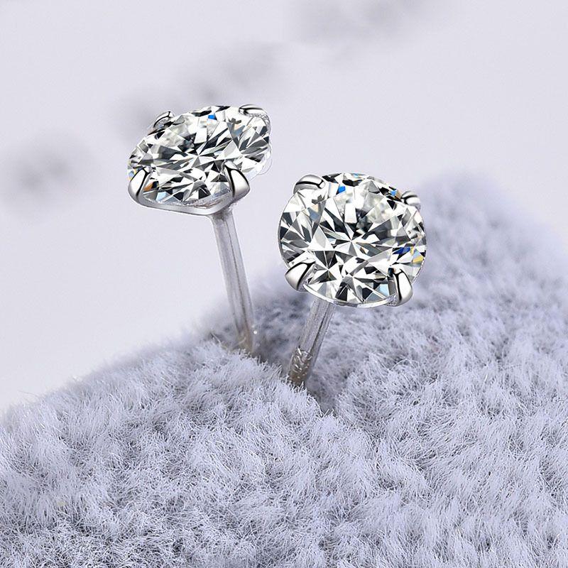Anting stud kristal 6mm classy simple dan berkelas