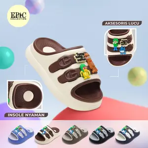SANDAL SLIP ON ANAK LAKI-LAKI KARET NYAMAN DIPAKAI MAIN