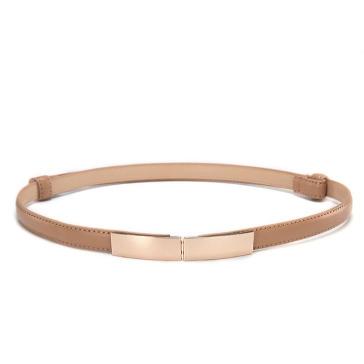 BITZEN Ikat Pinggang Wanita Kulit Imitasi Slim Casual Warna Warni dengan Gesper Belt Outfit  Perempuan 2