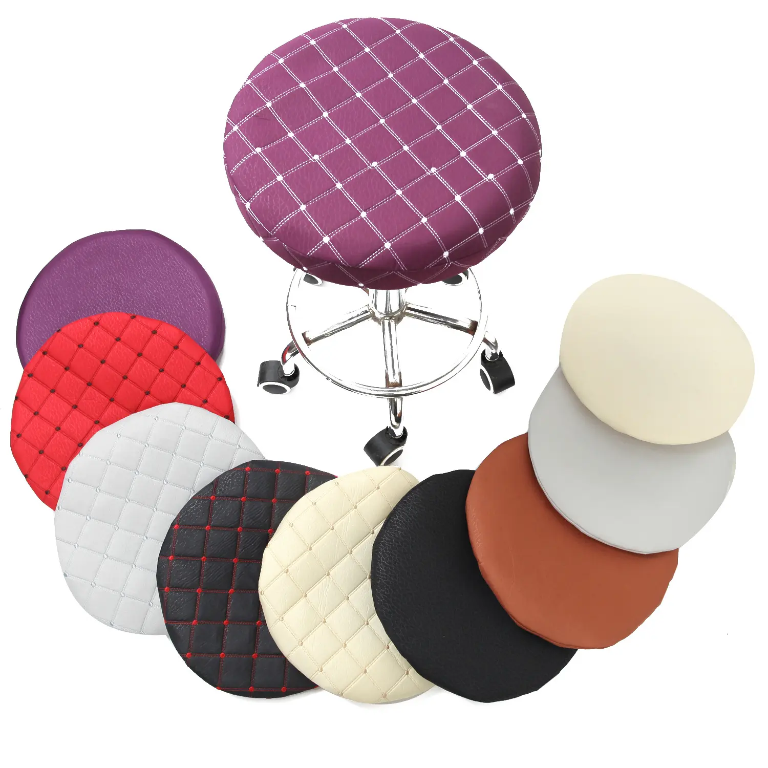 Bọc Ghế Bar, AT, Thiết Kế Đơn Giản, Hình Tròn, Làm Bằng Polyester, Thích Hợp Cho Ghế, Nha Sĩ, Và Các Loại Ghế Tiệm Cắt Tóc, Bọc Nắp, Bọc Ghế