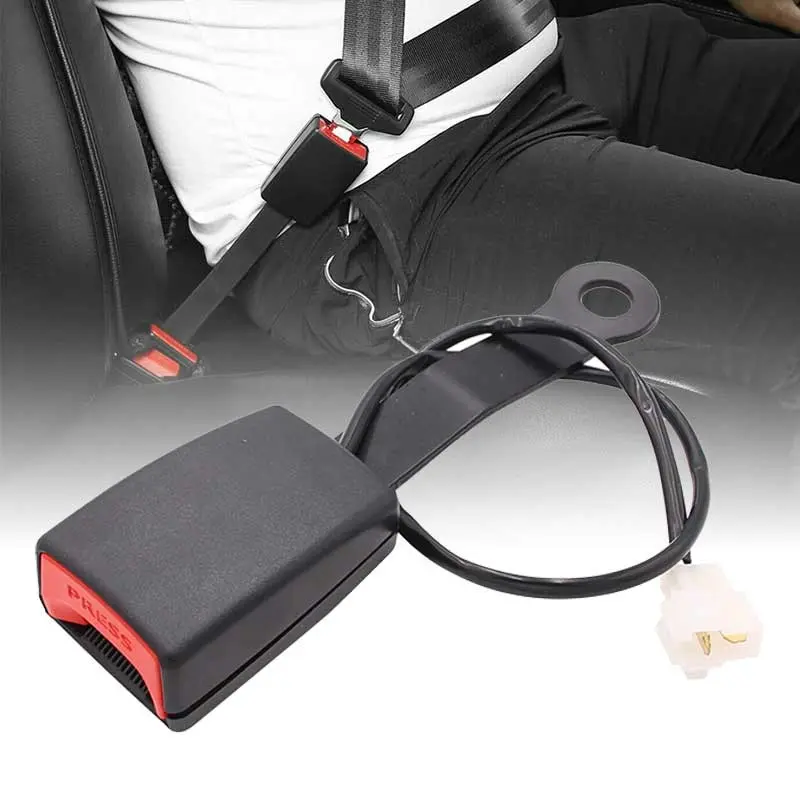 Colokan Lock Safety Seat Belt Stik Skop Stik Tangkai Kunci Colokan Safety Belt Sabuk Pengaman Dengan Kabel Peringatan Universal 173mm