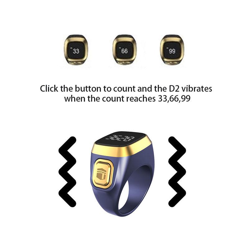 ZIKR RING D2 Tasbih Digital Ring Tasbeeh Counter Zikir OLED Display