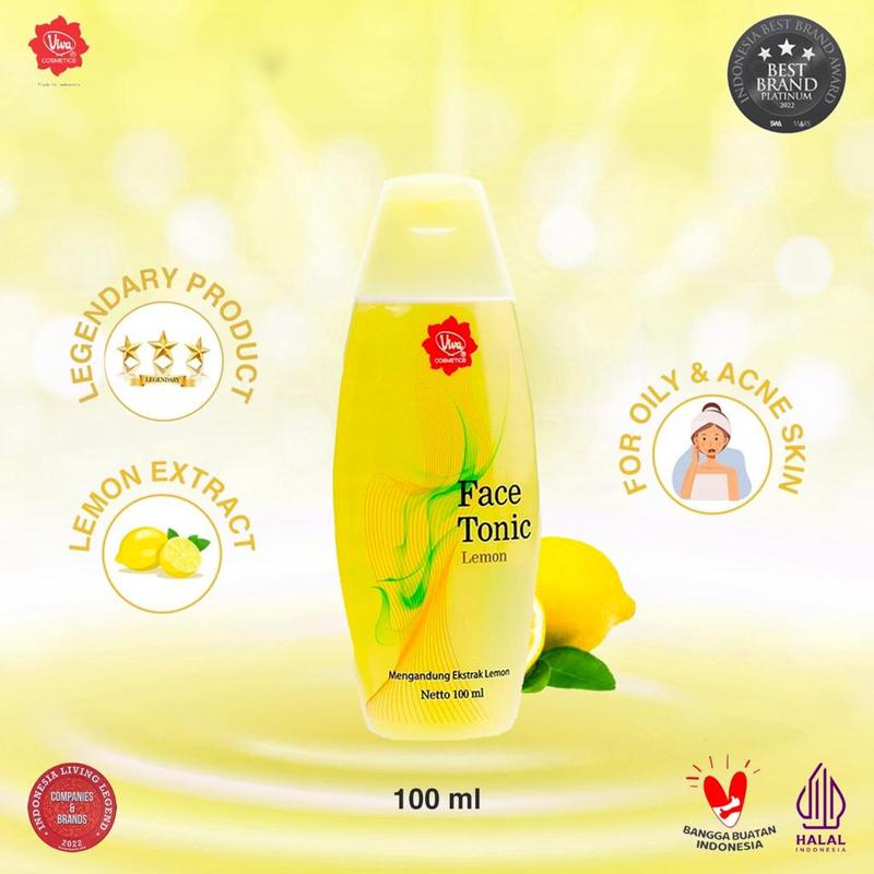 Viva Face Tonic Toner 100ml Untuk Menyegarkan Kulit Melembakan Kulit 2