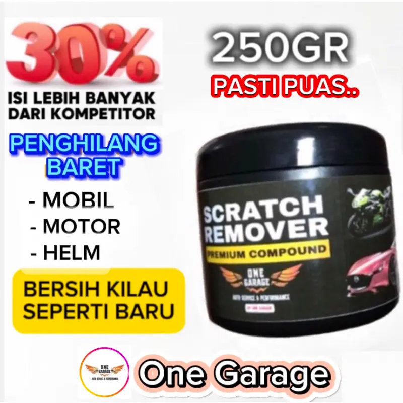 Oto Gloss Scratch Remover Poles Penghilang Baret Instan Kendaraan Mobil - Motor - Helm Premium Kompound Teknologi Japan Bonus kain Lap Microfiber