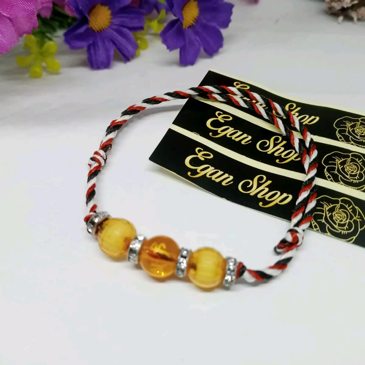Gelang tridatu aslii bali batu Kuning/Gelang Tridatu Khas Bali Simbol Keberuntungan / Gelang Tridatu Asli Bali Original / Gelang tridatu mantra Tibet aura positif rejeki