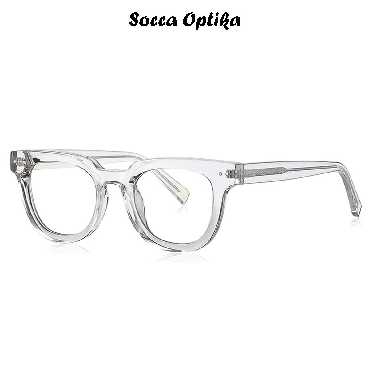 (BELI 1 GRATIS 1)Premium Frame Kacamata Kotak Termurah Kacamata Minus Antiradiasi Lensa Blueray Photocromic Bluecromic Pria&Wanita Glasses Biru Eyewear