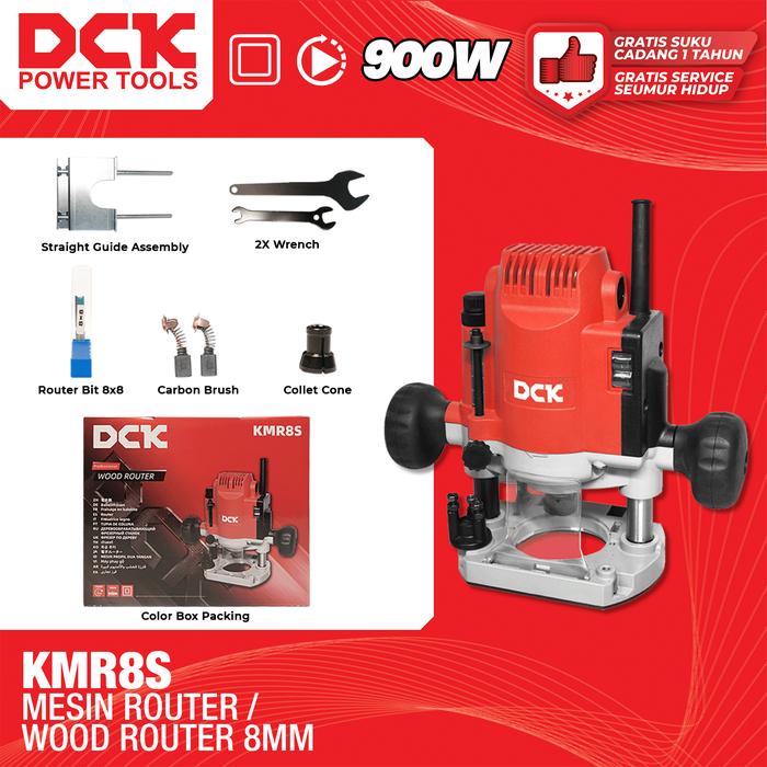 Gambar DCK Mesin Router Kayu / Wood Router 8mm / Mesin Profil Kayu 900 Watt / Mesin Trimmer / Alat Ukir Kayu KMR8S dari DCK Power Tools Indonesia Kota Administrasi Jakarta Barat Tokopedia