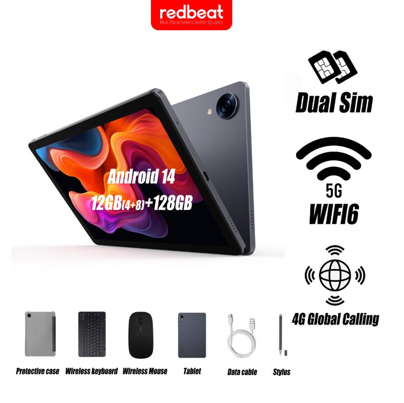 Redbeat Android 14 A2 Tablet, 10.1-inch Android 14 Tablet 12GB(4+8 ...