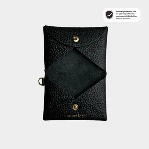 [Sourtier] MONET Card Wallet / BLACK / Cardholder / Wallet / Card Case / Dompet Lipat / Kulit Asli Wanita Kartu