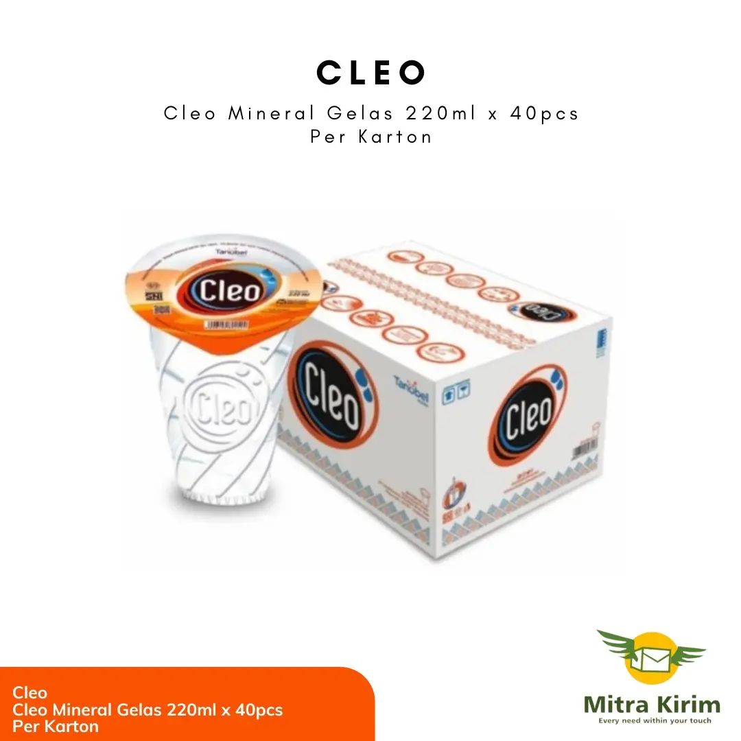Air Mineral Cleo Gelas 220ml x 40pcs - KARGO