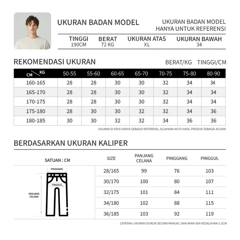（Beli satu gratis satu）Coolera Celana Jeans Pria Panjang Biru Basic Reguler Premium Straight Pants Hitam Fit Dewasa 3
