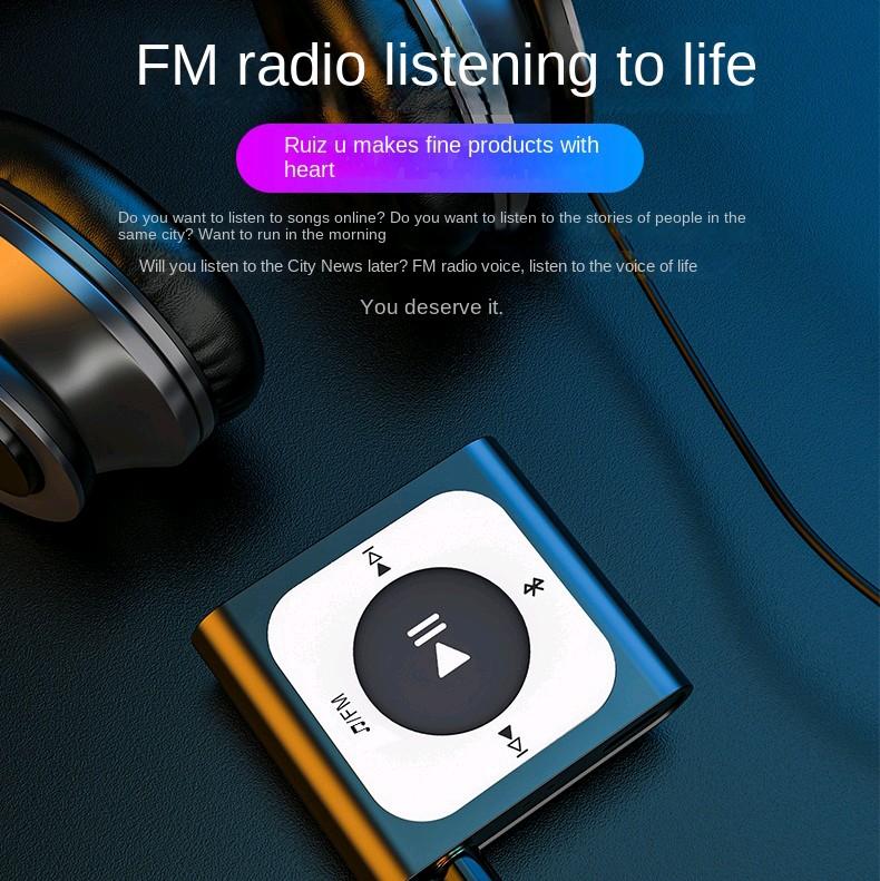 RUIZU X66 32GB Sport mp3 Player Bluetooth USB Type C Clip Mini Mp3 Player Bluetooth 5.0 USB OTG Radio FM Layar Plastik Lagu bluetooth audio mp3 player mp4 mini dap music tanpa kabel 1