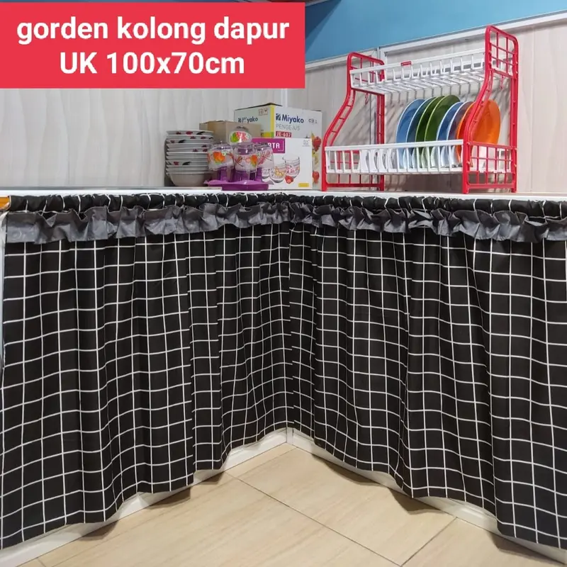 5 PCS PAKET HEMAT Gorden Kolong Dapur Bawah Meja Kompor dan Westafel Motif Terbaru 6