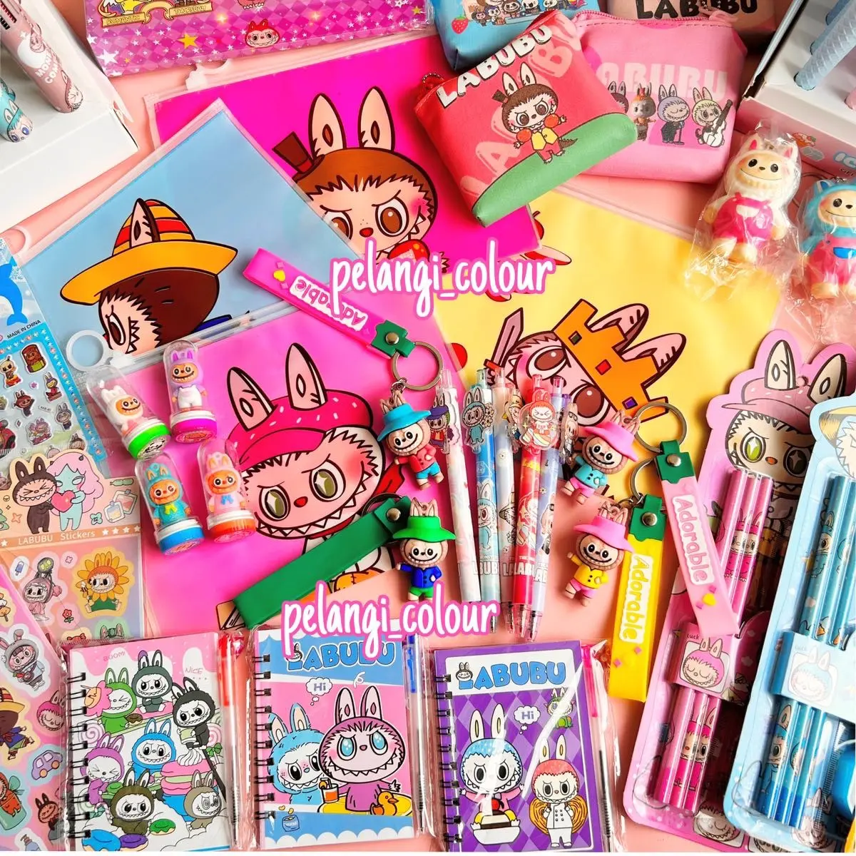 Alat tulis pensil notes motif labubu