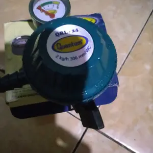 Regulator Quantum QRL-24 dengan Meter Indicator, Tekanan Rendah, Anti Bocor