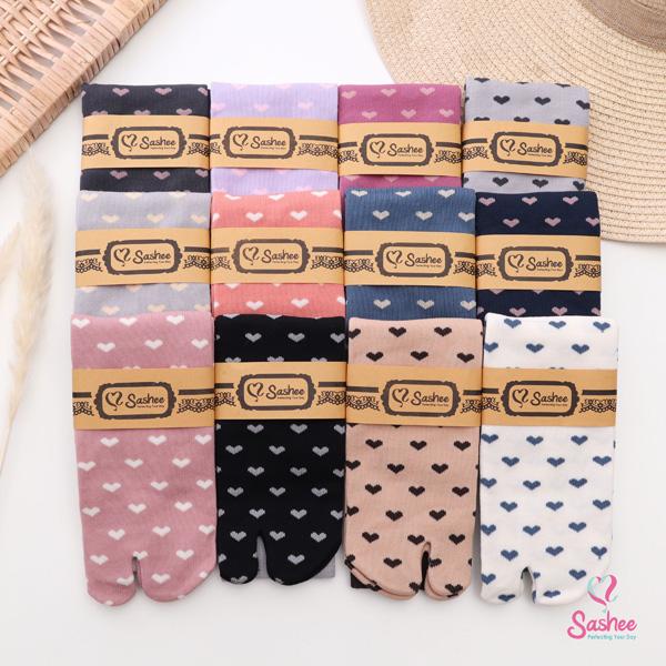 Kaos Kaki Wanita Jempol muslimah Rajut Motif Polka love Dewasa Panjang Hijab Sashee Original All Size muslim 4