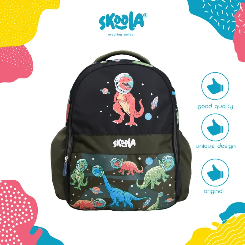 Skoola Tas Sekolah Anak SD Perempuan Laki - Laki Ransel Unicorn Dino - Vrenzy 0