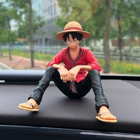 Action Figure One Piece Pajangan Dashboard Mobil Motif Luffy & Snow Yukino Toy Premium ABS Tokoh Aksi Keren PVC Berkualitas Karakter Anime Hits Finishing Sempurna Anti Kusam Include Double Tape 3M