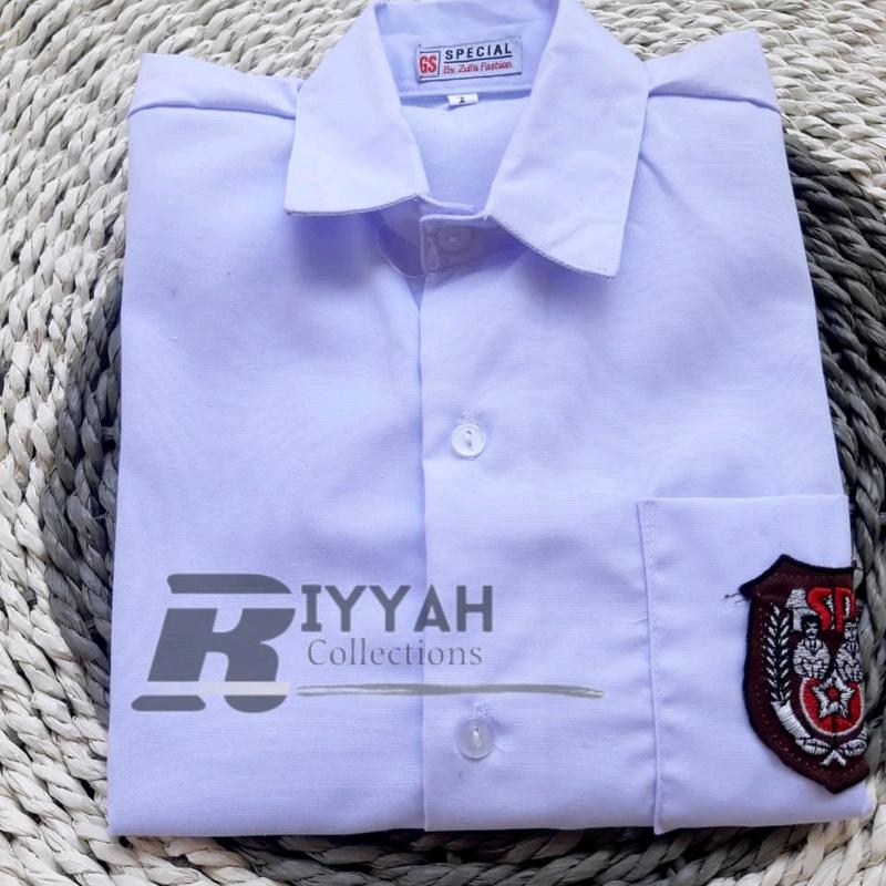 seragam sekolah baju SD,SMP/MTS/SMA/SMA lengan panjang kain oxford sablon bordir Kerja Pendek Safety Pria Wearpack Coklat 5