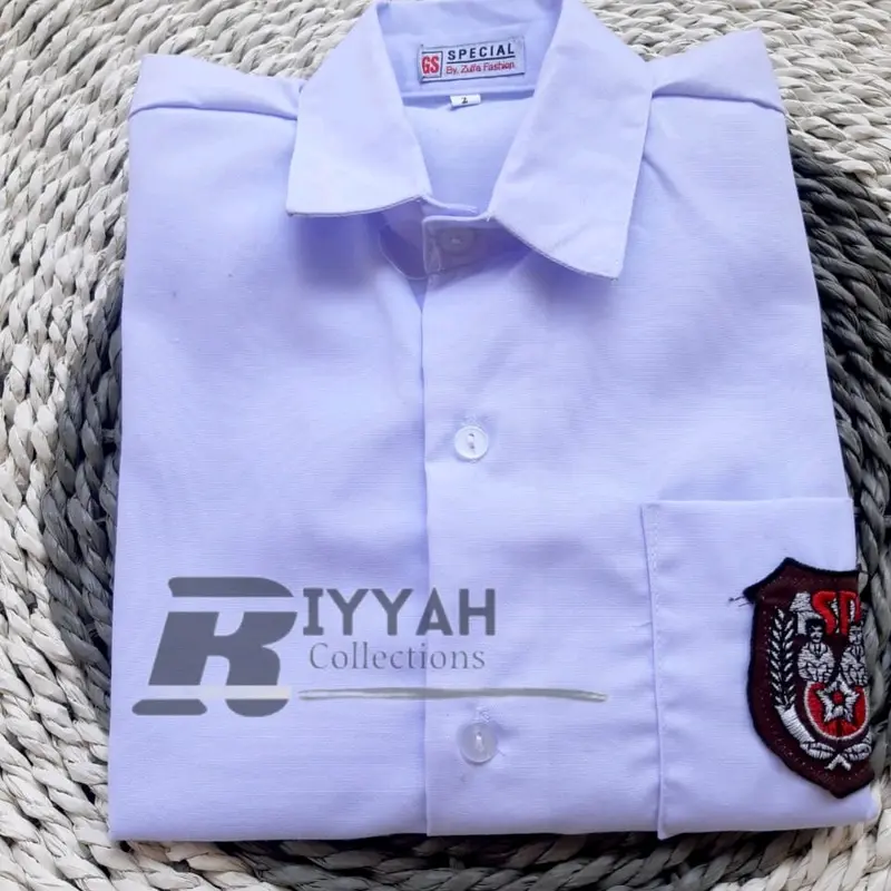 seragam sekolah baju SD,SMP/MTS/SMA/SMA lengan panjang kain oxford sablon bordir Kerja Pendek Safety Pria Wearpack Coklat 4
