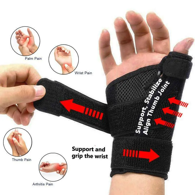 1PC Thumb Support Brace Wrist Integrated PP Plastic Strip Hand Guard Support Carpal Tunnel Splint Pain Sprain