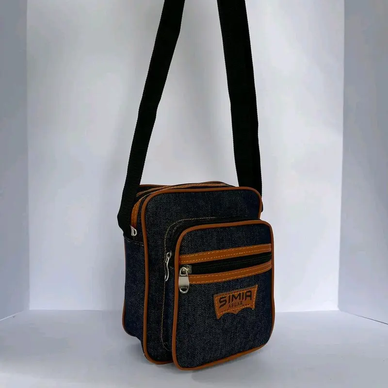 Sling Bag Mini pria wanita 3 resleting tas selempang waistbag serbaguna terbaru nyaman dipakai bahan tebal Slingbag 5