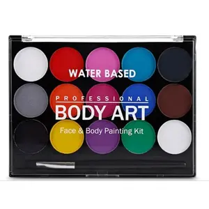 Grosir Cat Wajah / Tubuh Face Painting 15 Colors Free 2 Brush