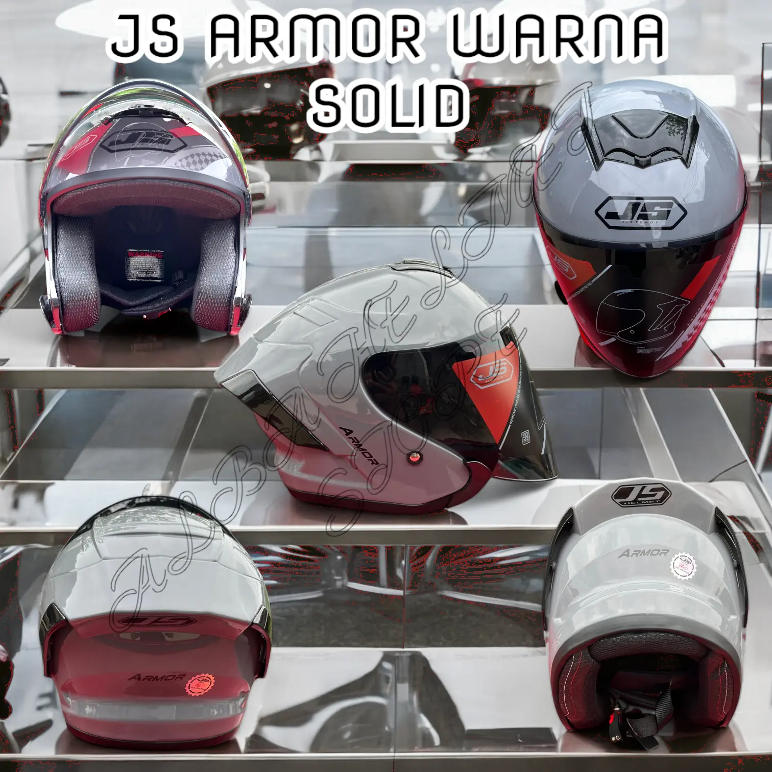 COD HELM JS ARMOR MOTIF & WARNA SOLID / HELM HALF FACE / HELM JS ARMOR