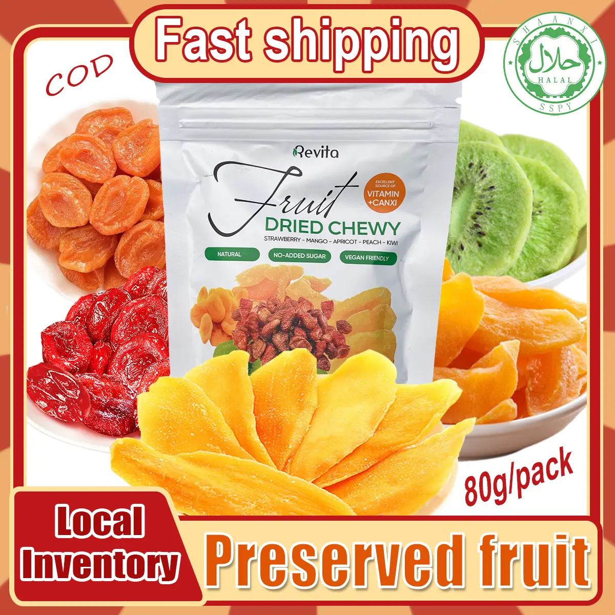 【Buy MORE SAVE MORE】Mixed Dried Fruits (Halal) Fruits Natural Healthy Snacks Sugar Free Organic Low Sugar Christmas Promotion 2024 New Year Gift Promotion Food Peach