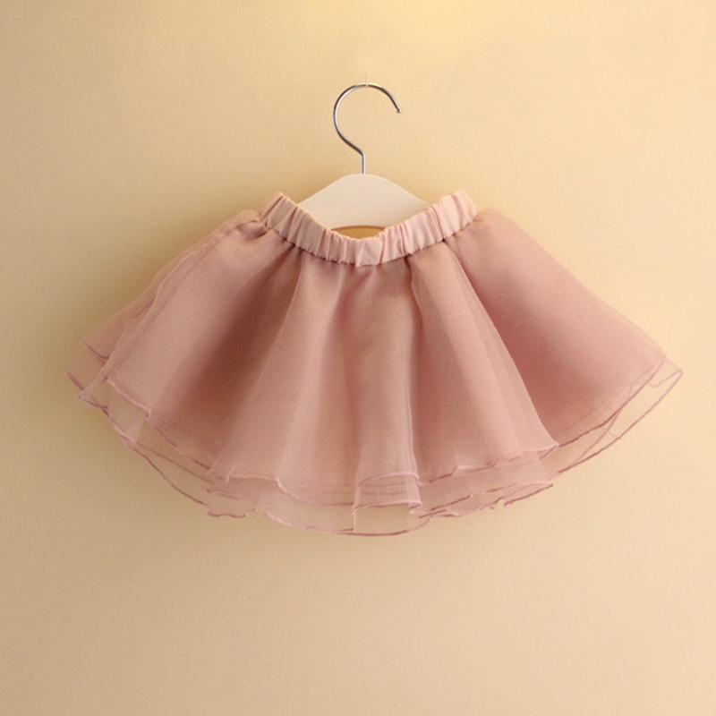 Product Introduction of Summer Casual Fashion Girls Bow-Knot Solid Color Mesh Tutu Dance Skirt Children\'s Clothing 50