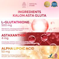 Gambar [EXCLUSIVE NAD] Kalon Asta Gluta | L-Glutathione 500mg + Astaxanthin 4mg + ALA 50mg | Suplemen Kulit Cerah Glowing & Antioksidan BPOM | Suplement Whitening Capsule | Whitening Booster Suplemen Kecantikan - 1 BOX (HEMAT) dari KalonOfficial.id Kab. Tangerang 2 Tokopedia