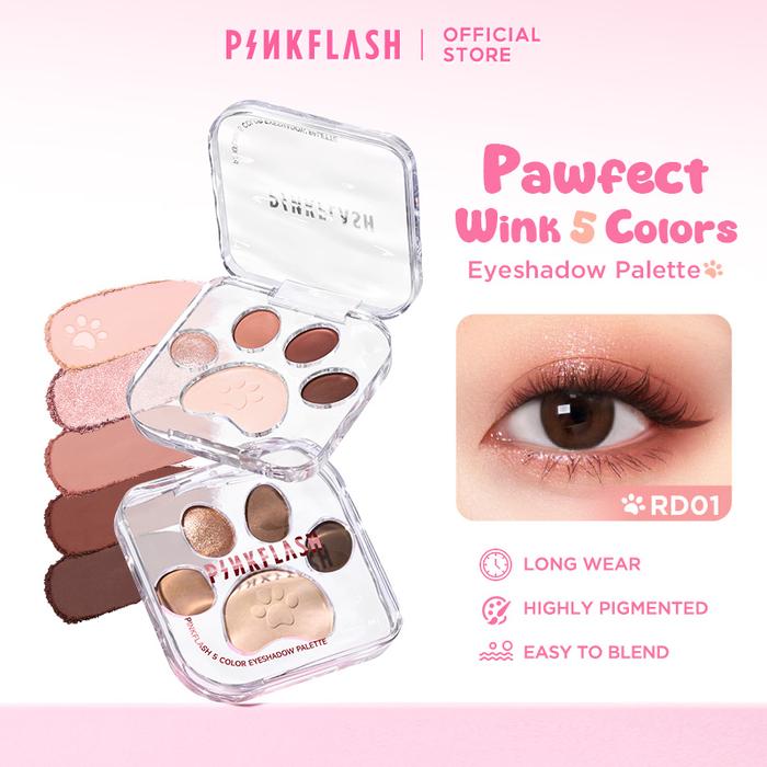 Promo [Live Exclusive]Pinkflash Pawfect Wink 5-colors Eyeshadow Palette ...