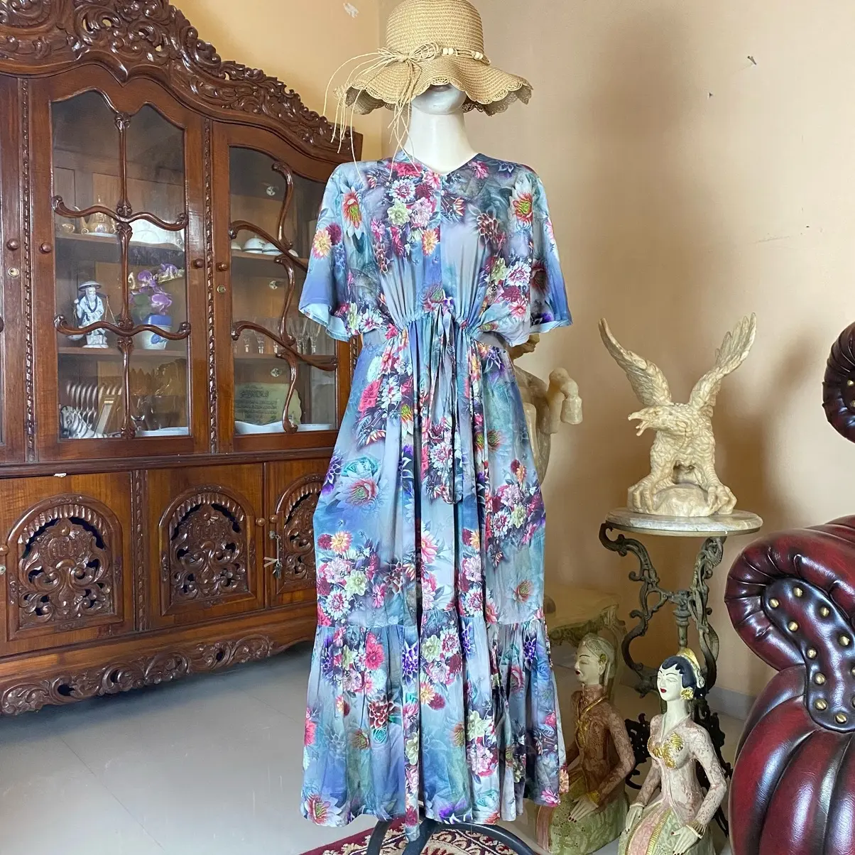 Gloria Homedress / Homedress Busui Bumil / Daster Hits Viral Premium Motif Nyaman Panjang Rayon Serut Viscose Hanya Boleh Dicuci Dengan Tangan Multicoloured