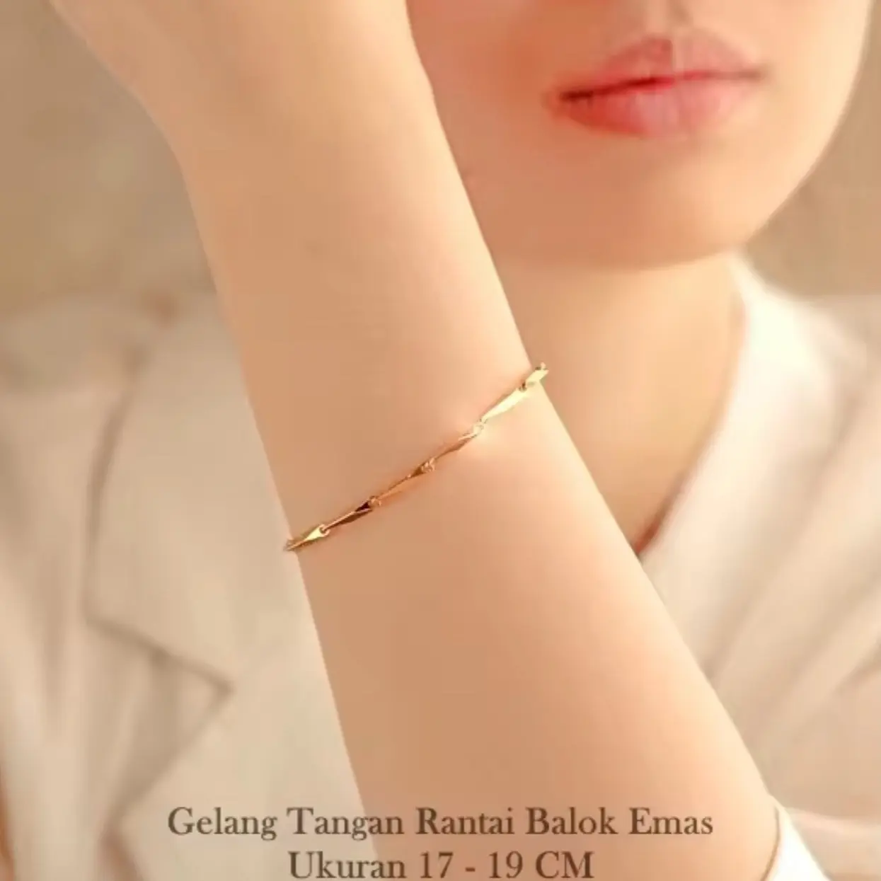 Gelang Rantai Balok Kecil Xuping Emas Dewasa Bracelets