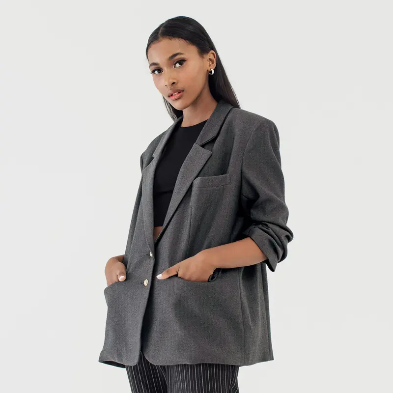 BLZR.ID BLAZER WANITA OVERSIZED WATSON GREY 2